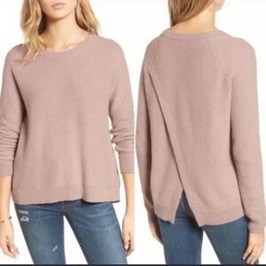 Madewell Province Cross-Back Pullover Sweater in Pink